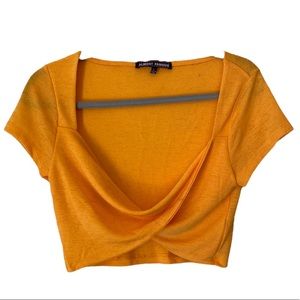 Almost Famous Crop Top Twist Front Size Large